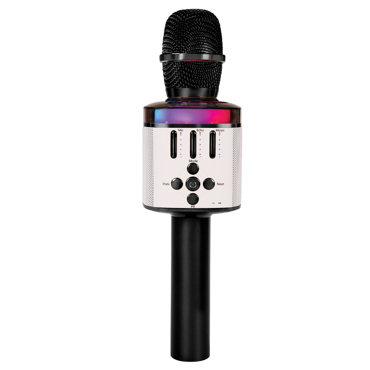 Easy Karaoke Bluetooth® Wireless Microphone with Speaker and Lights ~